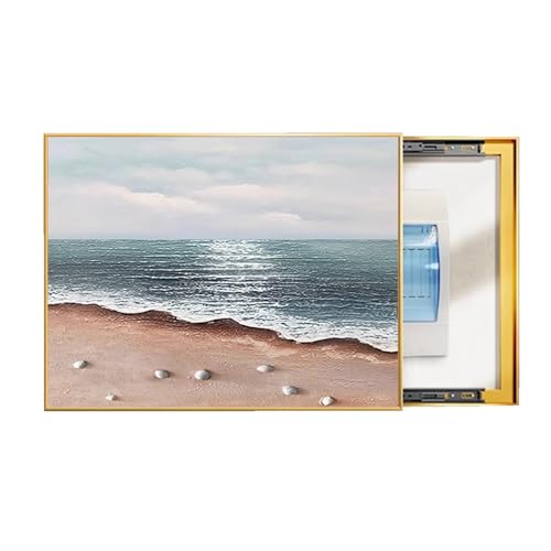 Dekorativer Zählerschrank Horizontal Schalttafelabdeckung Elektrischer Zählerkasten Dekorativ Schlafzimmer(A,60x50cm) von GHHQQZ