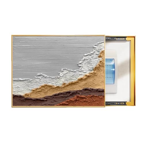 Dekorativer Zählerschrank Horizontal Schalttafelabdeckung Elektrischer Zählerkasten Dekorativ Schlafzimmer(C,70x50cm) von GHHQQZ