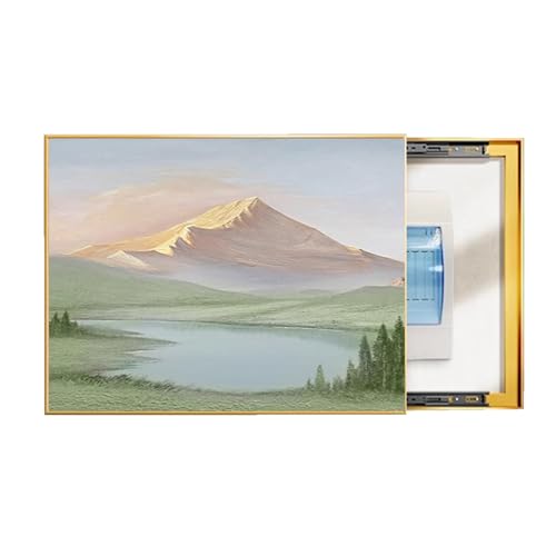 Dekorativer Zählerschrank Horizontal Schalttafelabdeckung Elektrischer Zählerkasten Dekorativ Schlafzimmer(F,70x50cm) von GHHQQZ