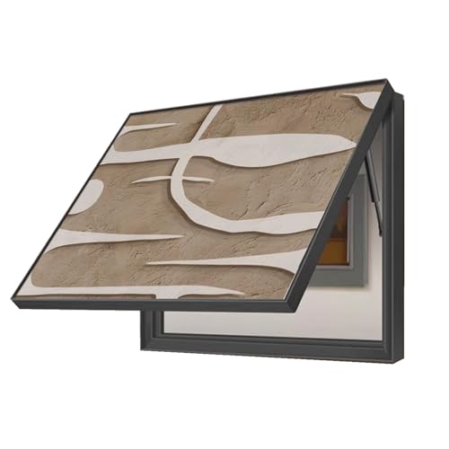Electric Meter Box Cover mit Hydraulikstange Stromzähler Dekorativ Dekoration der Abdeckung des Schaltkastens Wohnzimmer(A,80x60cm) von GHHQQZ