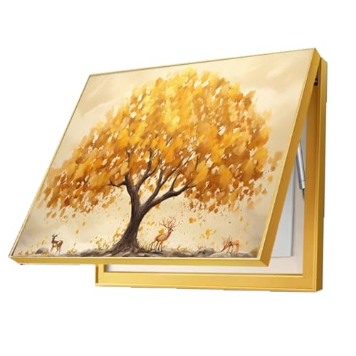 Elektrizitätskasten Abdeckung Malerei Nach Oben Geöffnet Stromkasten Verkleidung Electric Meter Box Cover Wohnzimmer(D,70x50cm) von GHHQQZ