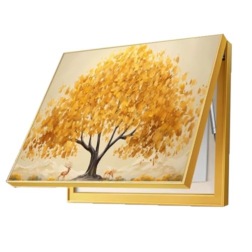 Elektrizitätskasten Abdeckung Malerei Nach Oben Geöffnet Stromkasten Verkleidung Electric Meter Box Cover Wohnzimmer(F,80x60cm) von GHHQQZ