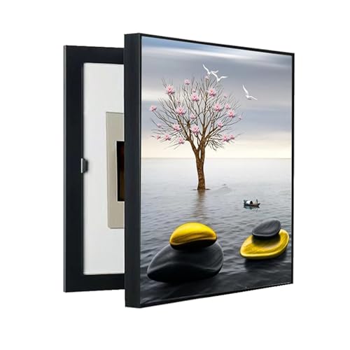 Elektrizitätsverteilerkasten Wandkunst Vertikal Zählerkasten Dekorativ Malerei Lackierung Versteckter Schalttafeln Korridor(A,60x80cm) von GHHQQZ