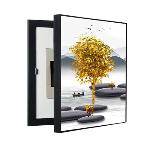 Elektrizitätsverteilerkasten Wandkunst Vertikal Zählerkasten Dekorativ Malerei Lackierung Versteckter Schalttafeln Korridor(B,60x70cm) von GHHQQZ
