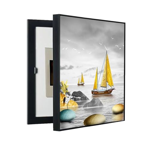 Elektrizitätszählerkasten Dekorative Malerei Leicht Öffnen und Schließen Zählerkasten Abdeckung Meter Box Wandkunst Wohnbereich(C,50x70cm) von GHHQQZ