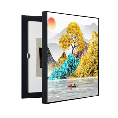 Elektrizitätszählerkasten Dekorative Malerei Leicht Öffnen und Schließen Zählerkasten Abdeckung Meter Box Wandkunst Wohnbereich(D,50x70cm) von GHHQQZ