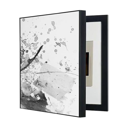 GHHQQZ Decorative Painting Electricity Meter Switch Panel Cover Kein Bohren Erforderlich Stromzähler Box Dekoration Wohnzimmer Hotel(B,30x40cm) von GHHQQZ