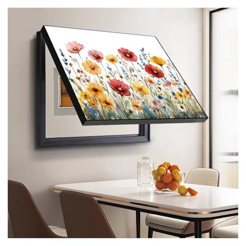 GHHQQZ Sicherungskasten Abdeckung Hochklappbar Stromzähler Dekorativ Maskierung von Verteilerkästen Wohnzimmer Flur(A,70x50cm) von GHHQQZ