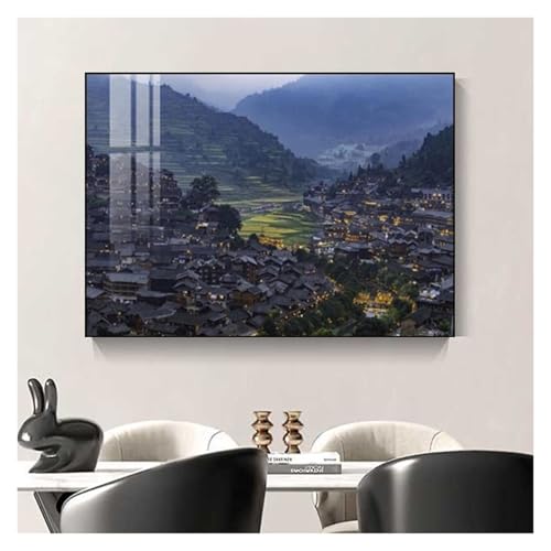 GHHQQZ Verdeckter Zählerkasten Dekorative Farbe Zählerkasten Dekorative Malerei Versteckte Verteilung Versteckte Unterbrecher-Abdeckung Stromzähler Dekorativ(D,40x50cm) von GHHQQZ
