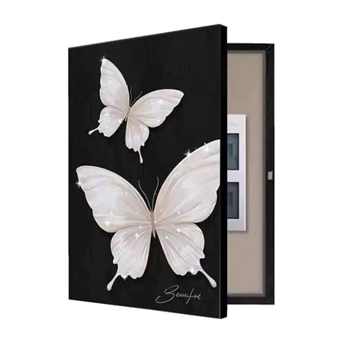 Schutzgehäuse für Leistungsschaltertafeln Öffnen Und Schließen mit Weniger Aufwand Stromzähler Dekorativ Zählerkasten Abdeckung Eingangsbereich(B,60x80cm) von GHHQQZ