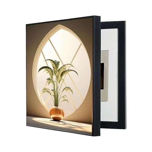 Stromzähler Box Dekoration Flip Top Elektrizitätskasten Abdeckung Malerei Versteckter Verteilerkasten Dekorative Schlafzimmer(E,45x55cm) von GHHQQZ
