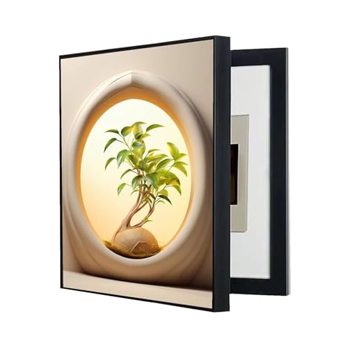 Stromzähler Box Dekoration Flip Top Elektrizitätskasten Abdeckung Malerei Versteckter Verteilerkasten Dekorative Schlafzimmer(F,50x60cm) von GHHQQZ