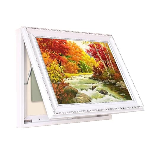 Zählerkasten Dekoration mit Hydraulischem Hebel Sicherungskasten Abdeckung Malerei Lackierung Versteckter Schalttafeln Speisesaal(A,60x40cm) von GHHQQZ