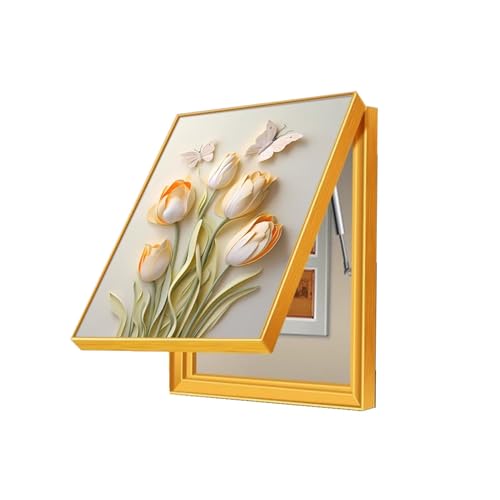 Zählerkasten Dekorativ Malerei Aufklappbarer Deckel Stromzähler Box Dekoration Zählerkasten Dekorfarbe Gewerbliche Räume(A,60x80cm) von GHHQQZ