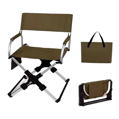 Anglerstuhl Outdoor Camping Stuhl Strand Angeln Stuhl Aluminium Legierung Reisen Wandern Picknick Freizeit Sitz(Sand Gold) von GHHZML