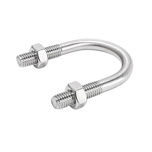 Bügelschelle 1 Satz 304 Edelstahl U-Typ-Bolzen mit Muttern Hoop Horse M6 M8 M10 U-förmige Schrauben Mutterkonstruktion und Installationsbefestigung(M6x45 mm) von GHHZML