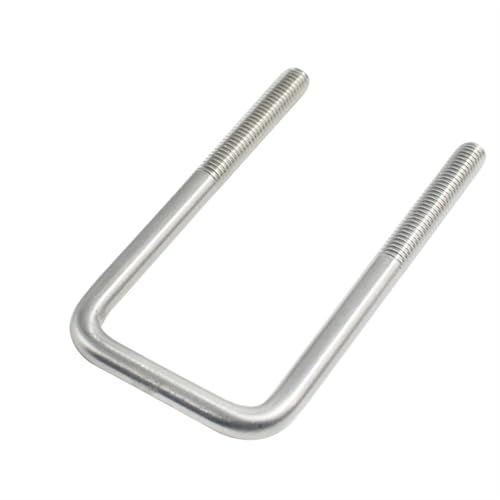 Bügelschelle 1 Stück Edelstahl-Vierkant-U-Bolzen, rechtwinklige U-förmige Reitbolzen zur Befestigung von Rohren(M10x100x150mm) von GHHZML