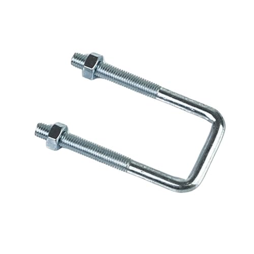 Bügelschelle Verzinkte Vierkantklemme aus Kohlenstoffstahl/rechtwinklige U-Klemme U-Bolzen Schraube Schnallenklemme(2pcs M10x51x180) von GHHZML