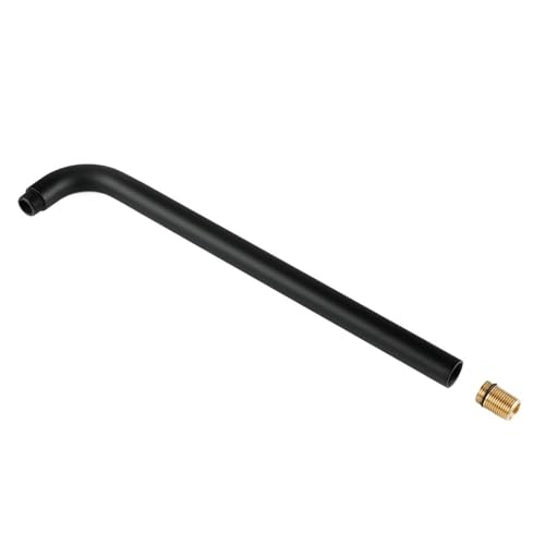 Duschkopf VerläNgerung Mattschwarzer Duscharm, 30–40 cm, Wandmontage, Himmelhalterung aus massivem Messing, Verwendung for universellen Duschkopf(Matt black-400mm) von GHHZML