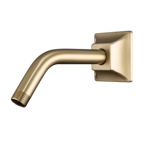 Duschkopf VerläNgerung Wandmontierter Duscharm-Verlängerungsrohr-Duschkopfhalter aus Edelstahl for Badezimmerzubehör, gebürstetes Nickel(Brushed Gold) von GHHZML