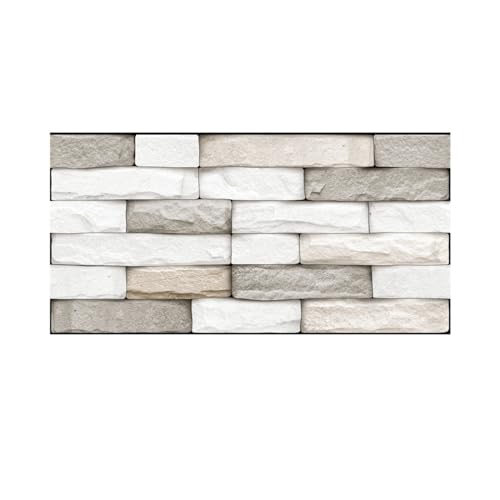 Fliesenaufkleber 1 Stück/9 Stück Backsplash-Fliesenaufkleber, selbstklebender Wandaufkleber, Fliesenaufkleber for Abziehen und Aufkleben, wasserdicht, 15 cm x 30 cm (Color : Light-Grey-1pc) von GHHZML