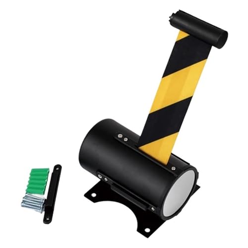 GHHZML Absperrband Ausziehbar Absperrungen und Linienteiler for Menschenmengen durch einziehbaren Warngurt zur Wandmontage for den Innen- Außenbereich, 3 Meter(Yellow black) von GHHZML