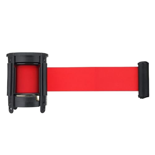 GHHZML Absperrband Ausziehbar Einziehbares Band Barrier Sport Outdoor Wandhalterung Stanchion Queue Red Belt Edelstahl Schutzband(5 meters) von GHHZML