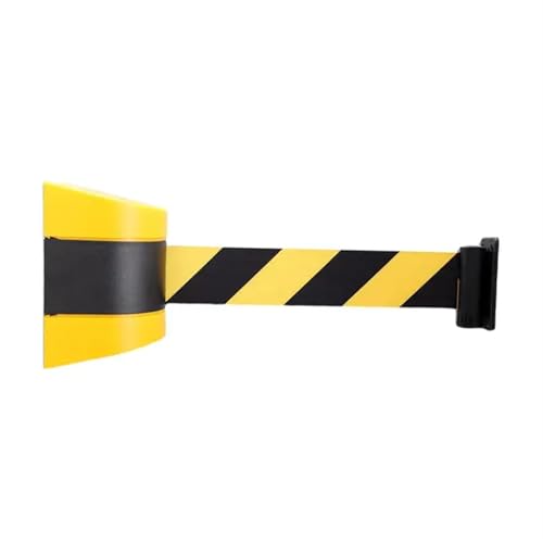 GHHZML Absperrband Ausziehbar Feste Wandhalterung, einziehbare Gürtelbarriere, Absperrungen zur Kontrolle von Menschenmengen, Isolationsband for Wandbarrieren(Yellow,2meters) von GHHZML
