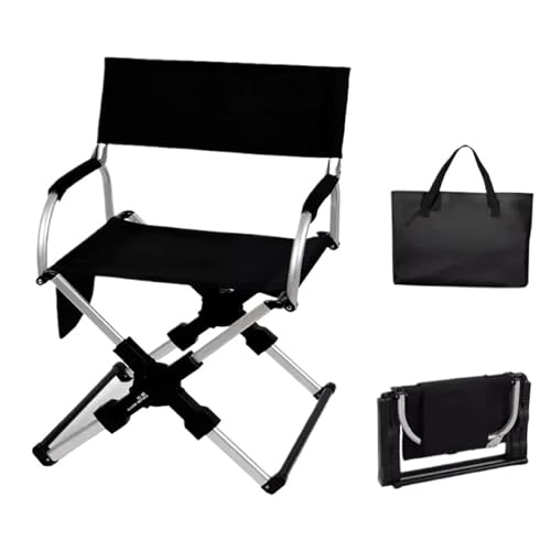 GHHZML Anglerstuhl Outdoor Camping Stuhl Strand Angeln Stuhl Aluminium Legierung Reisen Wandern Picknick Freizeit Sitz(Black) von GHHZML