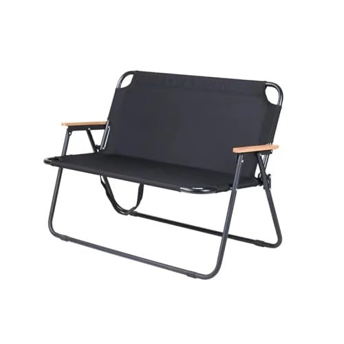 GHHZML Anglerstuhl Outdoor Stuhl Doppel Klapp Selbst-Drive Camping Grill Angeln Picknick Freizeit Tragbare Einfache Leichte Zurück Pi(Black110cm) von GHHZML