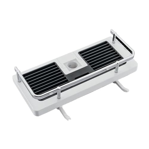 GHHZML Duschablage Bad Dusche Lagerung Rack Organizer Kein Bohren Hebe Stange Dusche Kopf Halter Dusche Gel Shampoo Tablett Halter Pole Regale(Black White) von GHHZML