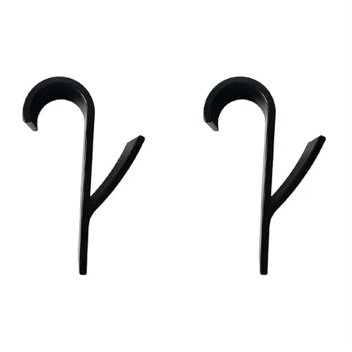 GHHZML Duschablage Küche Badezimmer Aufhänger Clips Lagerung Racks Weiß Klar Aufhänger Erhitzt Handtuch Heizkörper Schiene Kleidung Schal Aufhänger Haken Halter(Black 2 pcs) von GHHZML