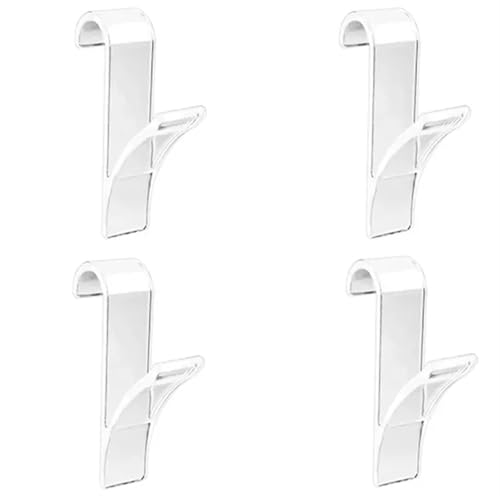 GHHZML Duschablage Küche Badezimmer Aufhänger Clips Lagerung Racks Weiß Klar Aufhänger Erhitzt Handtuch Heizkörper Schiene Kleidung Schal Aufhänger Haken Halter(Transparent 4 pcs) von GHHZML