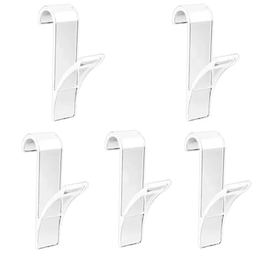 GHHZML Duschablage Küche Badezimmer Aufhänger Clips Lagerung Racks Weiß Klar Aufhänger Erhitzt Handtuch Heizkörper Schiene Kleidung Schal Aufhänger Haken Halter(Transparent 5 pcs) von GHHZML