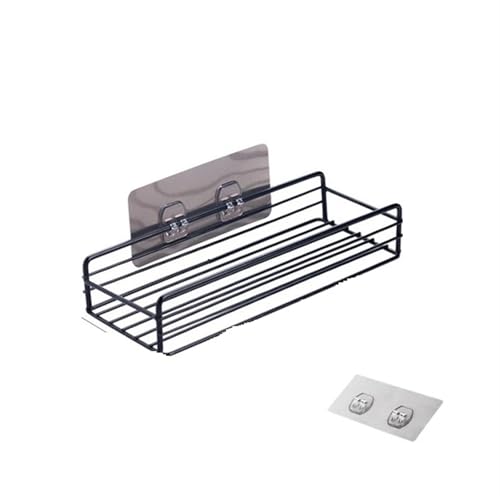 GHHZML Duschablage Selbstklebender Dusch-Caddy, Toiletten-Badezimmer, Langes Regal, Badezimmer-Dusche-Organizer, Waschtisch-Aufbewahrung for Badezimmer Und Küche(Black) von GHHZML