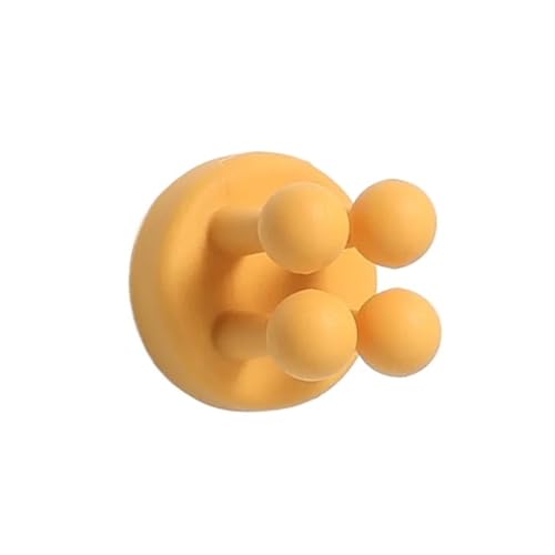 GHHZML Duschablage Silikon Haken for Badezimmer Rasierer Halter Lagerung Haken Wand Rasieren Rasierer Regal Zahnbürste Halter Organisation(Yellow Rack,1 Piece) von GHHZML