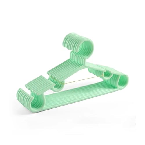GHHZML Kleiderbügel Tragbare Kleiderbügel for Kleidung Kunststoff Kleidung Organizer Kleiderbügel Garderobe Nass und Trocken Dual Use(Green) von GHHZML