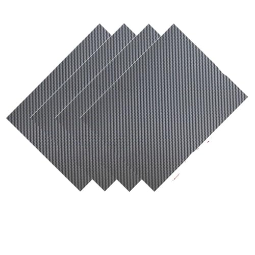 GHHZML Kohlefaserplatten 1 Stück Kohlefaserplatte 200 x 250 mm Kohlefaserplatte 0,5 mm-5 mm Dickes Kohlefaser-Modellmaterial(4.0mm Twill Matte) von GHHZML