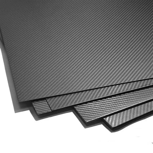 GHHZML Kohlefaserplatten 1 Stück Kohlefaserplatte 200 x 250 mm Kohlefaserplatte 0,5 mm bis 5 mm Dickes Kohlefaser-Modellmaterial(0.5mm Plain Matte) von GHHZML