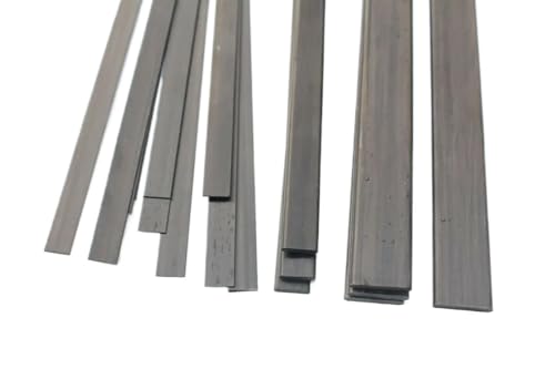 GHHZML Kohlefaserplatten 4 Stück Kohlefaserplatten Durchmesser 0,5 0,6 0,8 1 1,2 2 3 4 x 3 4 5 6 7 10 12 15 20 mm Kohlefaserstreifen(4pc 1.2X7MM) von GHHZML