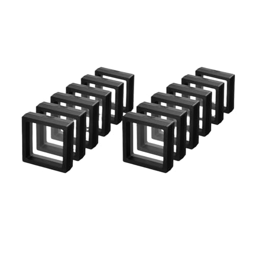 GHHZML Schweberahmen 10 Stück schwebende Vitrine, 3D-Schwimmrahmen-Displayhalterständer, transparenter PE-Aufbewahrungsbox-Organizer for Schmuck(10PCS (9X9cm)) von GHHZML