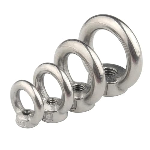 GHHZML ösenschraube 1-2 Stück M4 M5 M6 M8 M10 M12 304 Edelstahl-Hebeösenmuttern/Schraubenring Augenschraubenring Hakenmutterschrauben(Lifting Eye Nuts,M12 (1pc)) von GHHZML