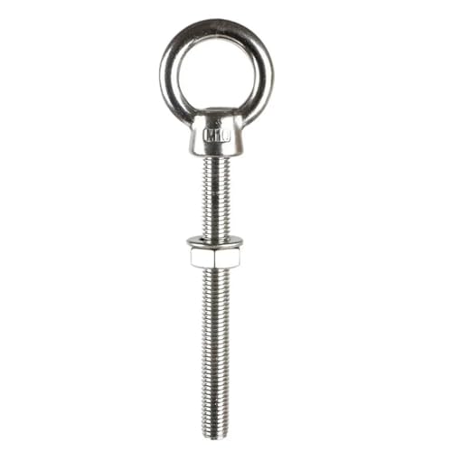 GHHZML ösenschraube Lange Schulter-Hebeöse mit Mutternring-Schleifenloch 316 Edelstahl M6 M8 M10 M12(1pcs,M10X100) von GHHZML
