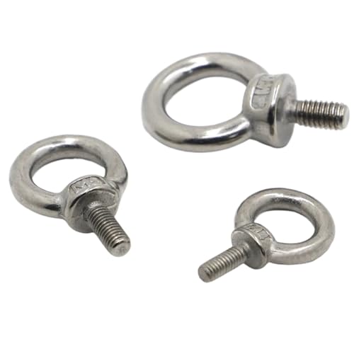 GHHZML ösenschraube M4 M5 M6 M8 M10 M12 DIN580 Augenschraube 304 Edelstahl Marine Hebeöse Schraube Ring Schleife Loch(M8 1pc) von GHHZML