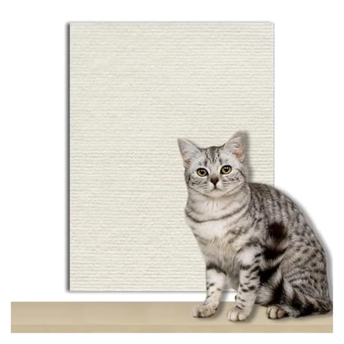Kratzmatte Katze Katzenkratzbrett Sofaschutz Katzenkratzbrett Brettschutz Selbstklebender Teppich DIY Katzenkratzmatte(White,30x200CM) von GHHZML