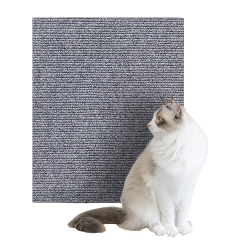Kratzmatte Katze Katzenkratzmatte, Selbstklebender, zuschneidbarer Teppich, for Schutz von Sofamöbeln vor Kratzern(Light Grey,30x100cm) von GHHZML
