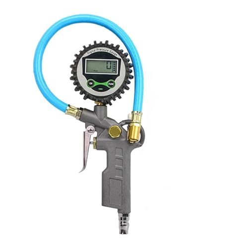 Luftdruckprüfer Digital Display Inflation Überwachung Manometer Auto Reifen Luftdruck Inflator Gauge Hintergrundbeleuchtung Fahrzeug(Grey 1PCS,US) von GHHZML