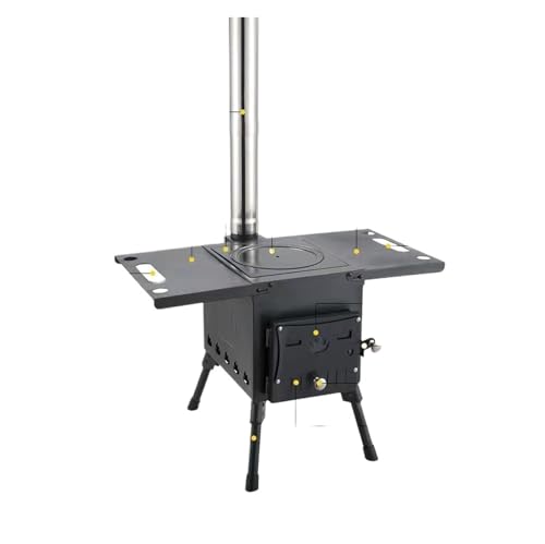 Saunaofen Picknick Cubic Folding Kochen Zelt Sauna Camp Solo Kamin Tragbare Holz Herd Kassette Ofen(T361H) von GHHZML