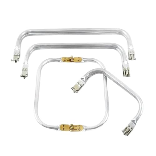 Taschenrahmen Verschluesse 1–5 Stück Metall-Kussverschluss, Geldbörsenrahmen, Cloud-Tasche, Aluminiumrohr, Griff, Schnalle, DIY-Taschen, Kupplungsgriffe, Hardware-Zubehör(BS804-Silver-R-230mm,4Pcs) von GHHZML