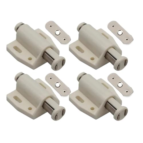 Türschnapper 4 stücke Einzigen Magnetischen Druck Push-To-Open Touch Latch Schrank Türen for Doppel Möbel Hardware(Beige) von GHHZML